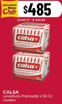 Diarco Calsa levadura prensada oferta