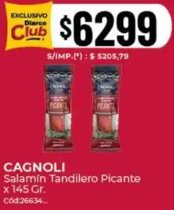 Diarco Cagnoli salamin tandilero picante oferta
