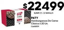 Diarco Paty hamburguesas de carne clásica oferta