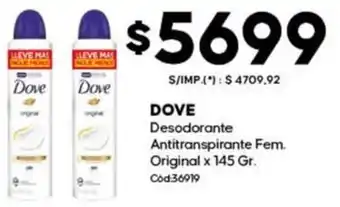 Diarco Dove desodorante antitranspirante fem. original oferta