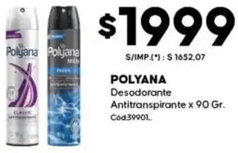 Diarco Polyana desodorante antitranspirante oferta