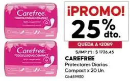 Diarco Carefree protectores diarios compact oferta
