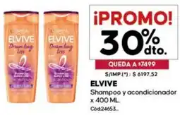 Diarco Elvive shampoo y acondicionador oferta