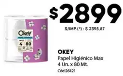 Diarco Okey papel higiénico max oferta