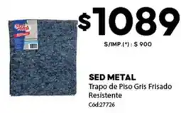Diarco Sed metal trapo de piso gris frisado resistente oferta