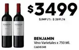 Diarco Benjamin vino varietales oferta