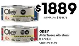 Diarco Okey atún trozos al natural oferta