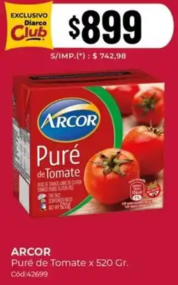 Diarco Arcor puré de tomate oferta