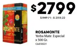 Diarco Rosamonte yerba mate especial oferta