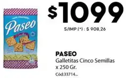 Diarco Paseo galletitas cinco semillas oferta