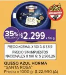 Carrefour Santa rosa queso azul horma oferta