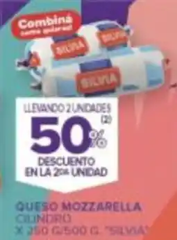 Carrefour Silvia queso mozzarella cilindro oferta