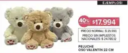 Carrefour Peluche oso valentín oferta