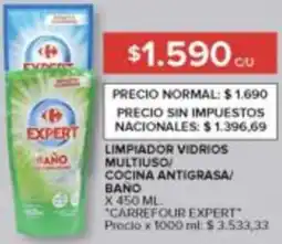 Carrefour Carrefour expert limpiador vidrios multiuso cocina antigrasa/ baño oferta
