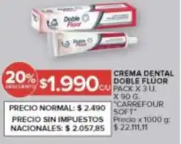 Carrefour Carrefour soft crema dental doble fluor pack oferta