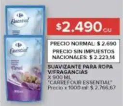 Carrefour Carrefour essential suavizante para ropa v/fragancias oferta