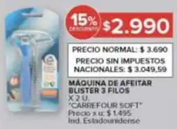 Carrefour Carrefour soft maquina de afeitar blister 3 filos oferta