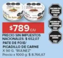 Carrefour Bulnez pate de foie/ picadillo de carne oferta