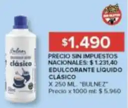 Carrefour Bulnez edulcorante líquido clasico oferta