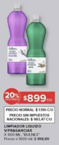 Carrefour Bulnez limpiador líquido v/fragancias oferta