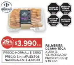 Carrefour El mercado palmerita de manteca oferta