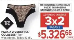 Carrefour Tex pack x 2 vedetina/ colaless oferta