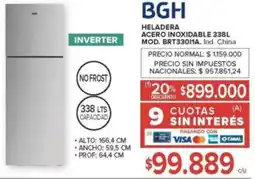 Carrefour Bgh heladera acero inoxidable oferta