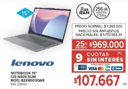 Carrefour Lenovo notebook 15" oferta