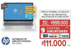 Carrefour Hp notebook 15" oferta
