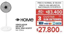Carrefour Home ventilador de pie 17" oferta