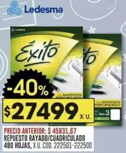 Coto Exito repuesto rayado/cuadriculado oferta