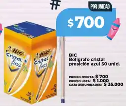 Supermayorista Vital Bic bolígrafo cristal presición azul oferta
