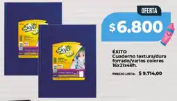 Supermayorista Vital Éxito cuaderno textura/dura forrado/varios colores oferta