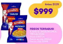 Supermercados Tadicor Terrabusi fideos mostachol tirabuzón oferta