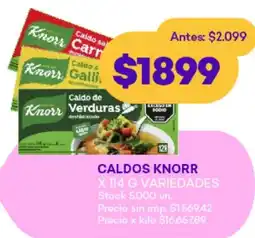 Supermercados Tadicor Knorr caldos variedades oferta