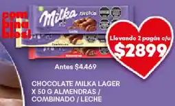 Supermercados Tadicor Milka chocolate lager almendras / combinado / leche oferta