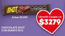 Supermercados Tadicor Shot chocolate con maní oferta