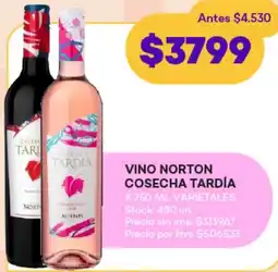 Supermercados Tadicor Cosecha tardía vino norton varietales oferta