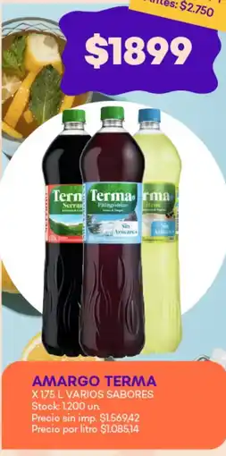 Supermercados Tadicor Terma amargo varios sabores oferta