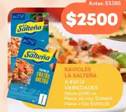 Supermercados Tadicor La salteña ravioles variedades oferta