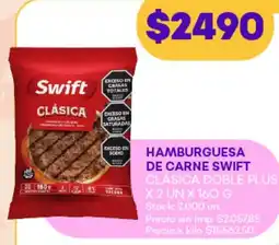 Supermercados Tadicor Hamburguesa de carne swift clásica doble plus oferta