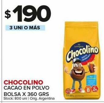 Carrefour Cacao en polvo chocolino 360g oferta