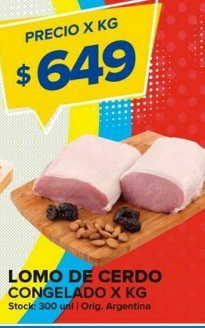 Carrefour Lomo de cerdo congelado x kg oferta