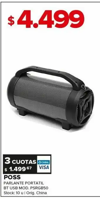 Carrefour Parlantes bluetooth poss oferta