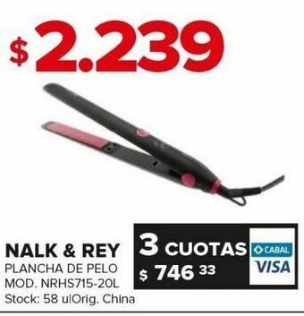 Carrefour Plancha de pelo nalk & rey oferta