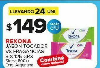 Carrefour Jabón de tocador rexona oferta