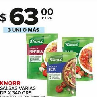 Carrefour Maxi Salsas knorr 340g oferta