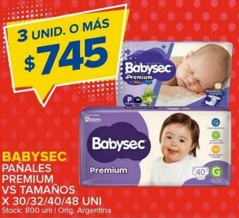 Carrefour Maxi Pañales babysec oferta