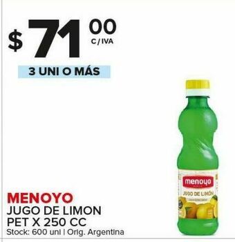 Carrefour Maxi Jugo de limon menoyo 250cc oferta