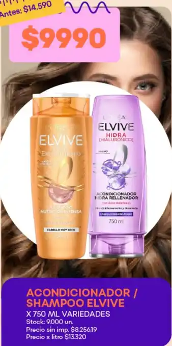 Supermercados Tadicor Elvive shampoo/ acondicionador oferta